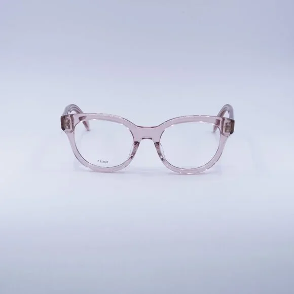 Celine CL50109I 072 Eyeglasses Shiny Light Pink 51mm Square Frame Celine CL50109I 072 Shiny Light Pink 51mm Eyeglasses New  main image 4